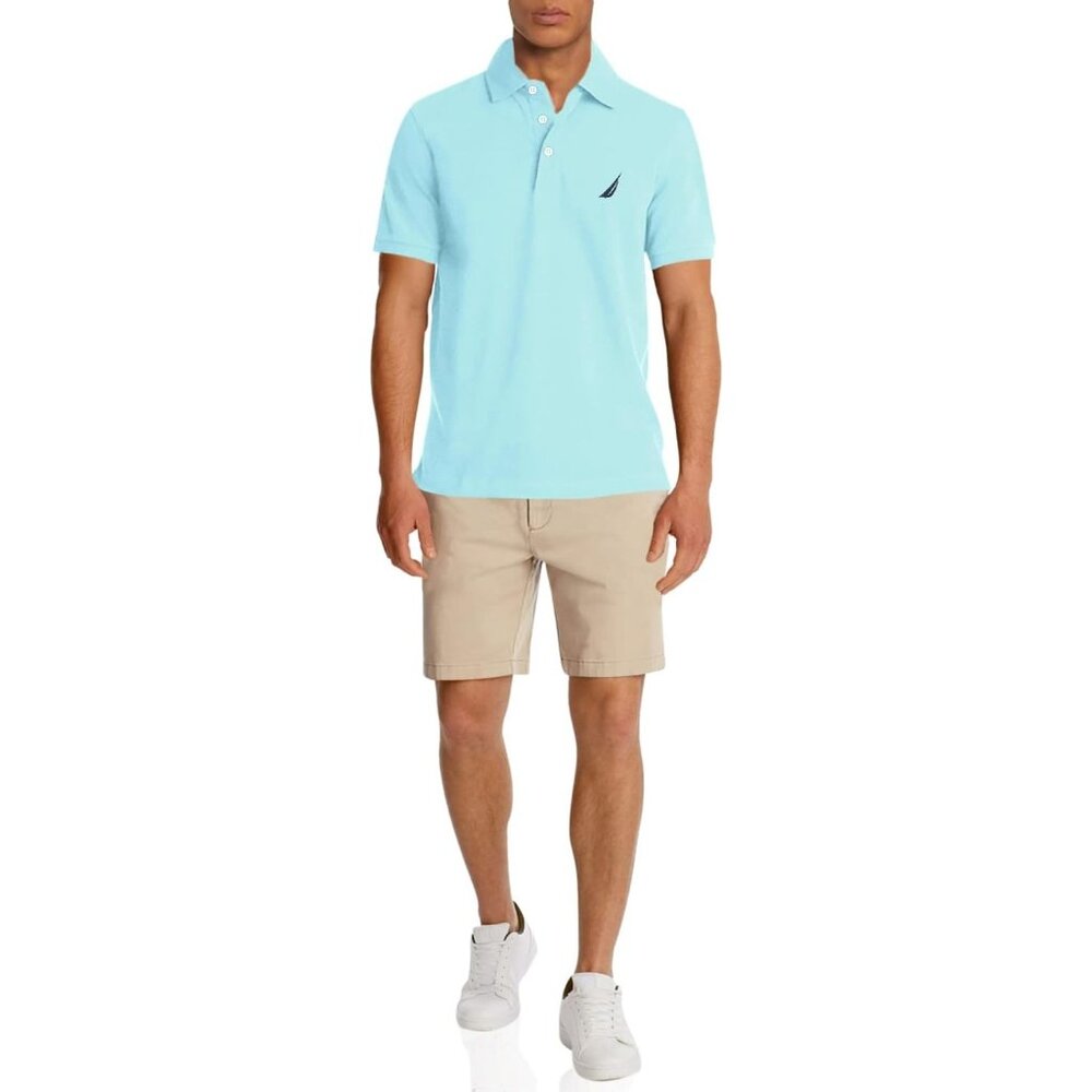 Men's Bright AquaCotton Shirts Vintage Hipster Hip Hop Longline Crew Neck